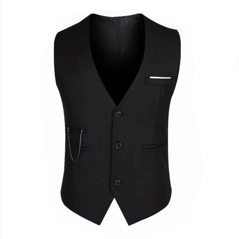 High Quality Dress Vests For Men Slim Fit Mens Suit Vest Male Waistcoat Gilet Homme Casual Sleeveless Formal Business Jacket