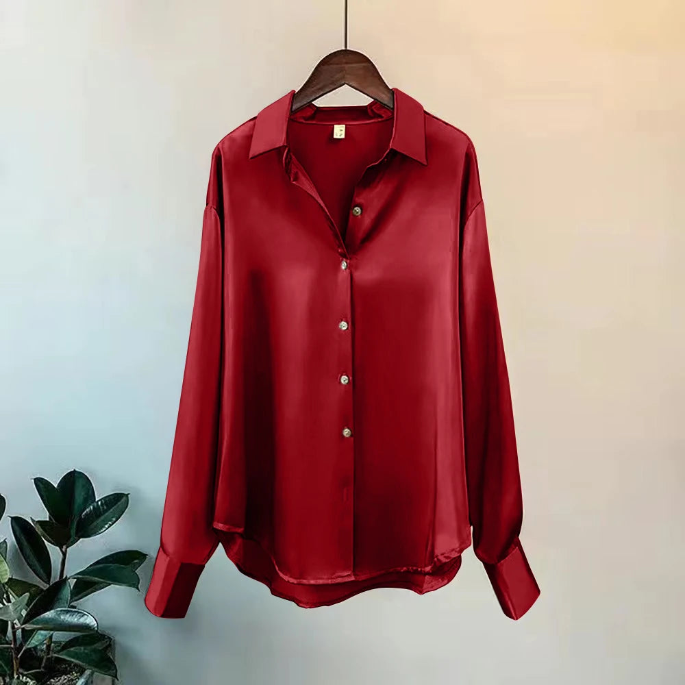 Spring Shirt And Blouses New Sweater Cardigans Woman Top Knitted Korean Long Sleeve Lapel Button Elegance Sweet Casual Coats