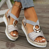 Women's Wedges Sandals Summer Snake Print Platform Sandals Gladiator Shoes Woman Comfort Casual Med High Heels Sandals