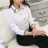 Korean Fashion Women Shirts White Shirt Women Long Sleeve Shirts Tops Office Lady Basic Shirt Blouses Woman Blouse Spring Autumn