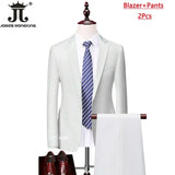 ( Jacket+Vest+Pants ) Formal Business Office Men's Suits Groom Wedding Dress Party Dress Solid colour Suit