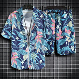 Beach Clothes For Men 2 Piece Set Quick Dry Hawaiian Shirt and Shorts Set Men Fashion Clothing Printing Casual Outfits Summer