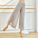 Modern Dance Pants For Women Mesh Nylon Loose Wide Leg Dancing Trousers Chinese Classical Dance Daily Ladies Yoga Pants