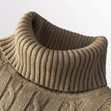 New Turtleneck Sweater Casual Men's Rollneck Knitted Sweater Keep Warm Men Jumper Woolen Sweater