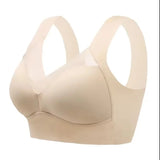 1Pc One-Piece Non-Marking Wide Straps Sexy Ice Sik Sports Bra Easy to Gather No Steel Ring with Bra Pads Underwear