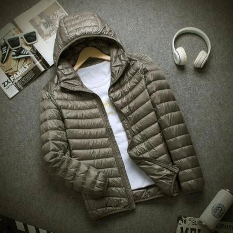 New Autumn And Winter Down Jacket Men's Fashion Hooded Super Light Warm Slim Coat Down Jacket Men's Coat