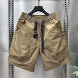 Men's Summer Pocket Zipper Cargo Shorts Trendy Brand Versatile Loose Quick-drying Sports Loose Casual Five-point Beach Pants