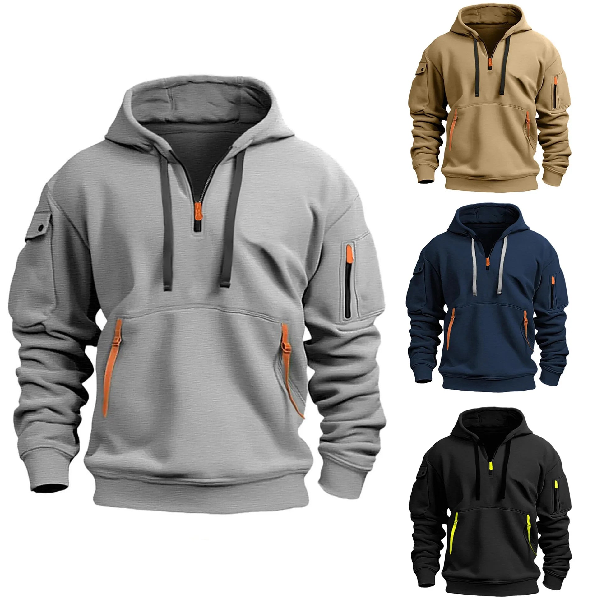 Dropped Shoulder Hooded Sweatshirt Men's Women's Plus Size Loose Pullover Fashion Sweatshirt