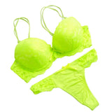 Floral Embroidery Women's Underwear Set Sexy Lace Push Up Bra Set Panties Sexy Push Up Brassiere Wirefree Soft Underwear Set