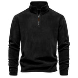 Quality Thicken Warm Fleece Jacket for Men Zipper Neck Pullover Men's Sweatshirt Soft Shell Mens Jacket