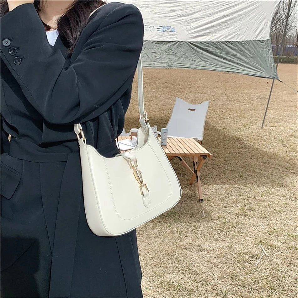 Luxury Brand Purses and Handbag Top End Quality Designer Leather Shoulder Crossbody Bag for Women Fashion Underarm Girl Sac