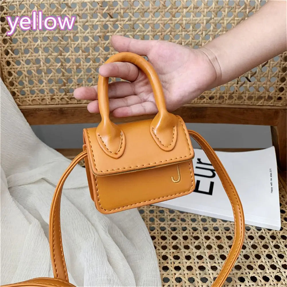 Kids Mini PU Leather Crossbody Bag Fashion Cute Little Girl Small Coin Pouch Purses Handbags Casual Toddler Purse Tote