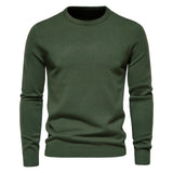 New Winter Thickness Pullover Men O-neck Solid Color Long Sleeve Warm Slim Sweaters Men Men's Sweater Pull Male Clothing