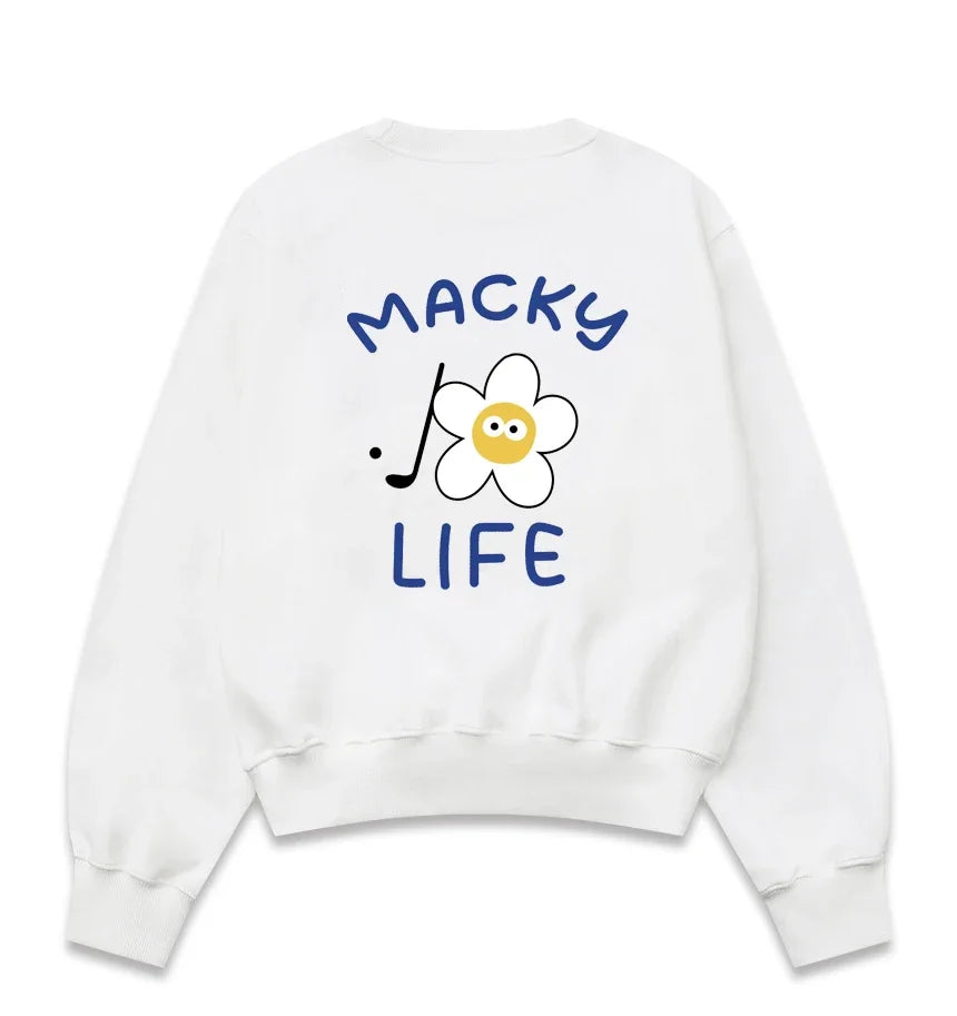 MACKY GOLF Y2K Clothing Korean New Women's Pullover Spring and Autumn Fashion Golf Wear Women's Golf Sweatshirt