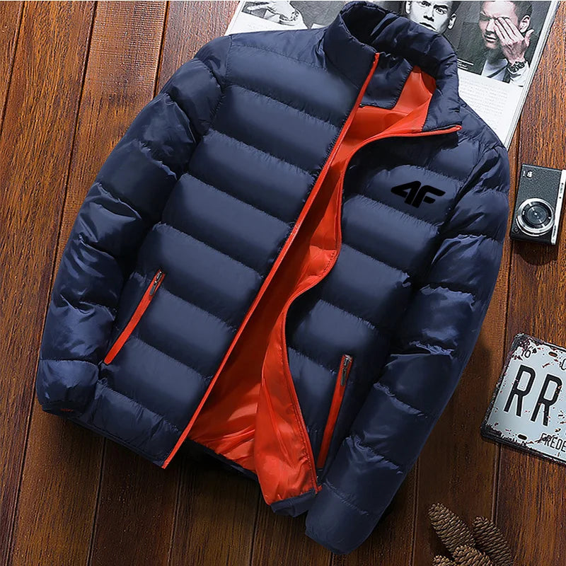 Autumn and winter men's casual jacket, street fashion versatile monochrome jacket luxury high-end jacket new style