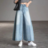 Wide Leg Jeans Women New Korean Dongdaemun High Waist Baggy Mom Jeans Streetwear Pant Pants Y2k Clothes 2000s Womens Width