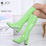 Costumes 60s 70s Go Go Boot Retro1960s Ladies Women's Knee-High Boots Fancy Dress Gogo Party Dance Gothic Shoes