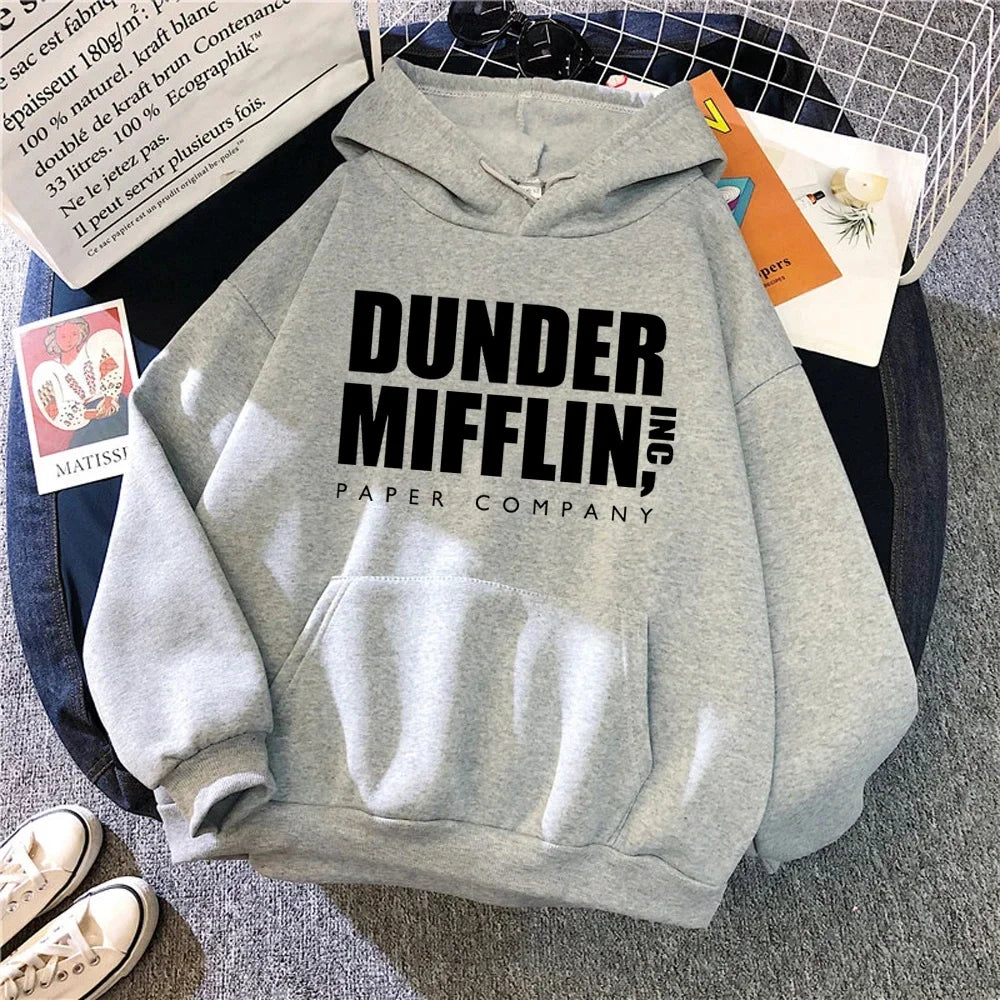 The Office Dunder Mufflin INC Paper Hoodie Dwight Schrute Sweatshirt  Men Women Hoodies Casual Pullover Hooded Sweater