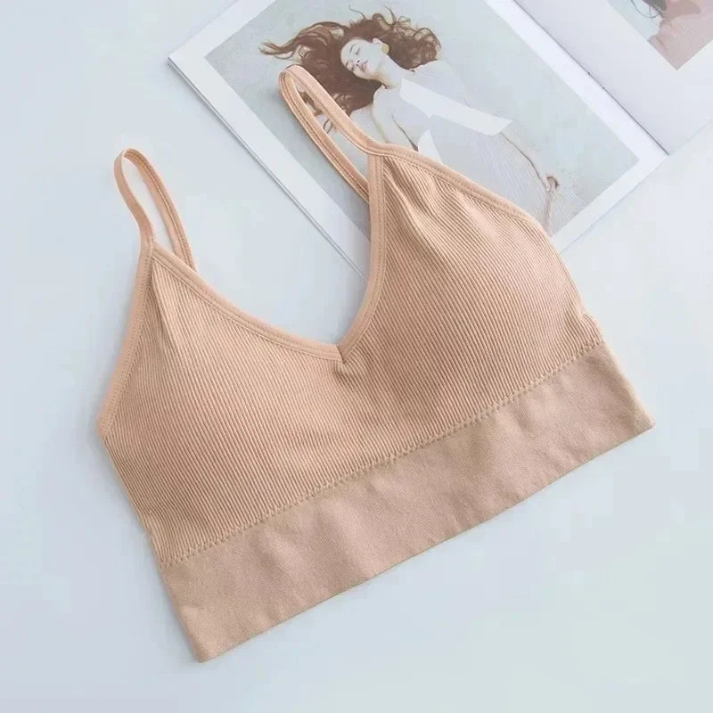 Seamless Women Push Up Bra Beautiful Back Bras Fitness Tops Brassiere Bralette Female Tube Top Underwear Bralet with Chest Pad