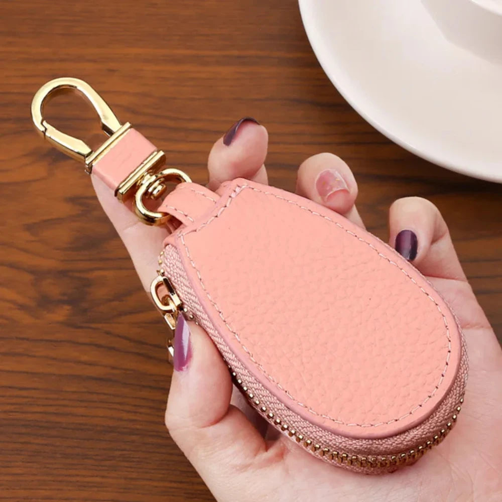 1Pc Car Key Wallets Women Couples Zipper Door Keys Storage Mini Portable Multi-function Simple Solid Protection Classic Unisex