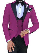 Men 3 Pieces Suits For Men Custom Made Groom Groomsmen Tuxedos Wedding Men Suit Terno Masculino(Jacket+Pant+Vest)