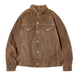 Maden Retro Heavyweight Canvas Oil Waxed Jacket Cotton Waterproof Hunting Coat Male Autumn Khaki Casual Work Safari Style Jacket