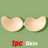 Invisible Push Up Bra for Women Backless Strapless Bra Seamless Front Closure Bralette Underwear Silicone Self-Adhesive Bra Pad