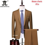 ( Jacket+Vest+Pants ) Formal Business Office Men's Suits Groom Wedding Dress Party Dress Solid colour Suit