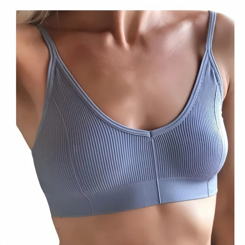 Seamless Tube Tops Bras For Women U-shaped Back Sexy Lingerie Female Bralette Adjust Strap Bandeau Bra Ribbed Sports Underwear