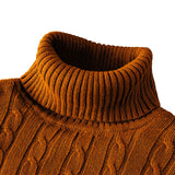 New Turtleneck Sweater Casual Men's Rollneck Knitted Sweater Keep Warm Men Jumper Woolen Sweater