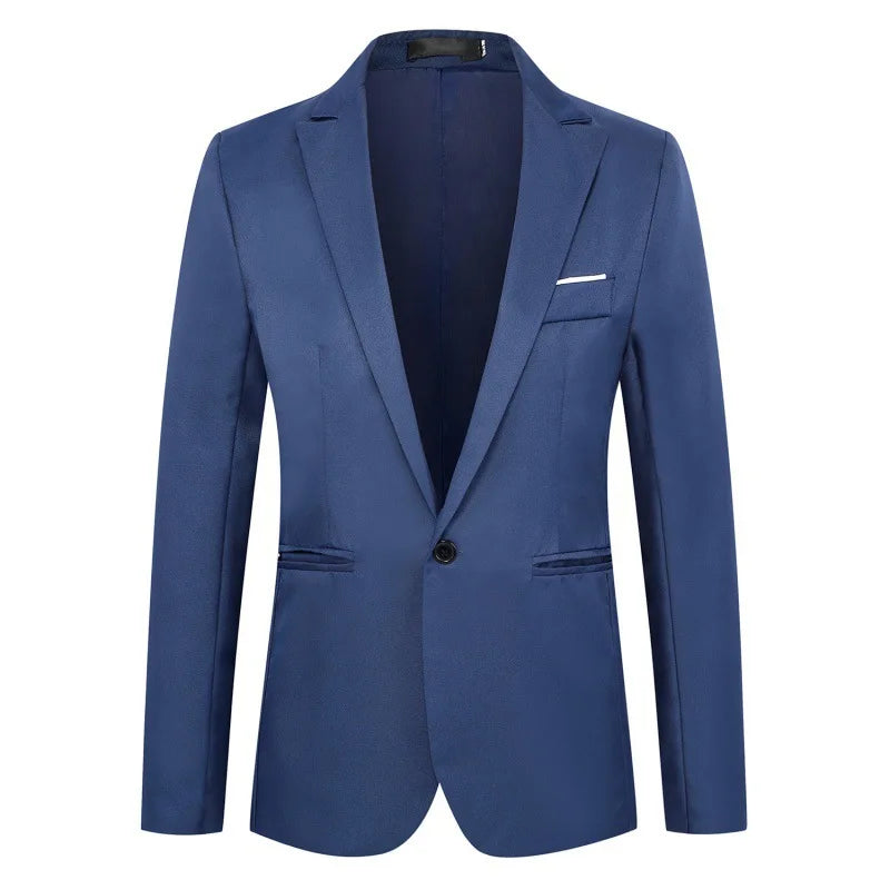 Fashionable Slim Men's Blazer Casual Single-breasted Wedding Jacket Youth Slim Fit Smooths Your Silhouette Wholesale