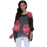 Blouse Plus Size New Batwing Casual Summer Blouse Women Boho Chiffon Shirt Top Shirt Women