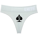 New Queen Spades Funny Print High-waist Underwear Women Sexy Panties Girls Thongs Female G String Pantie Temptation Intimates