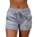 Summer Women's Shorts Printing Elastic High Waist Casual Sport Fitness Running Oversize Female Sweatpants