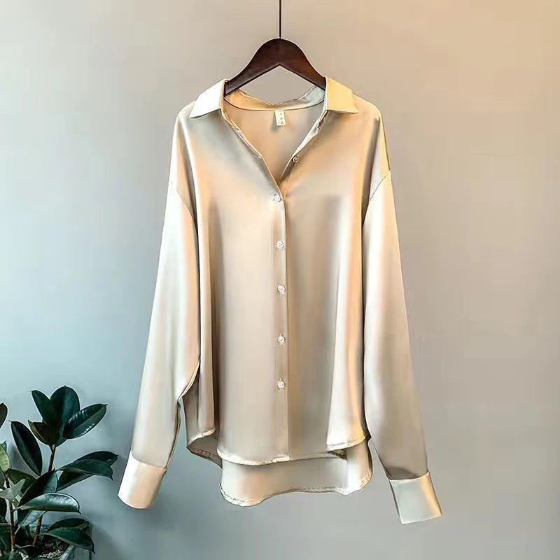 Spring Shirt And Blouses New Sweater Cardigans Woman Top Knitted Korean Long Sleeve Lapel Button Elegance Sweet Casual Coats