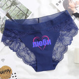 Sexy Lace Seamless Women Briefs Underwear with Russian words and cute emoji Printing Panties Asain Size Lanmaocat Wholesale