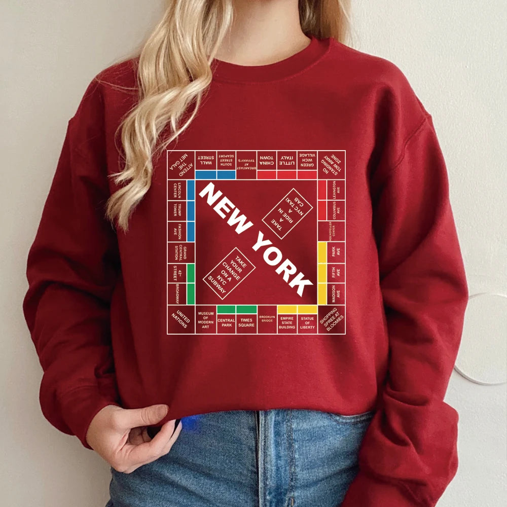 New York Monopoly Sweatshirt and Just Like That Hoodied New York Shit Carrie New York Monopoly Tee City Top Unisex Sweatshirts