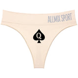 New Queen Spades Funny Print High-waist Underwear Women Sexy Panties Girls Thongs Female G String Pantie Temptation Intimates