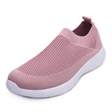 Spring Women Shoes Knitting Sock Sneakers Women Flat Shoes Casual Breathable Sneakers Flats Walking Shoes for Women