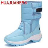 Waterproof Boots Women Winter Shoes Platform Boots WithThick Fur Mid-Calf Snow Boots  Fashion Wedge Botas Mujer Shoes Woman