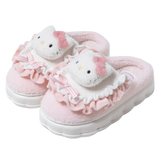 Sanrio Kawaii Cinnamoroll Womens Slippers Kuromi Hello Kitty Plush Cartoon Cute Sweet Suitable Indoor Outdoor Winter Slippers