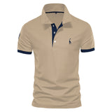 Polo Giraffe Shirt Men Quality Embroidery Summer Short Sleeve Polo Casual Business Social Mens Polos BR Size