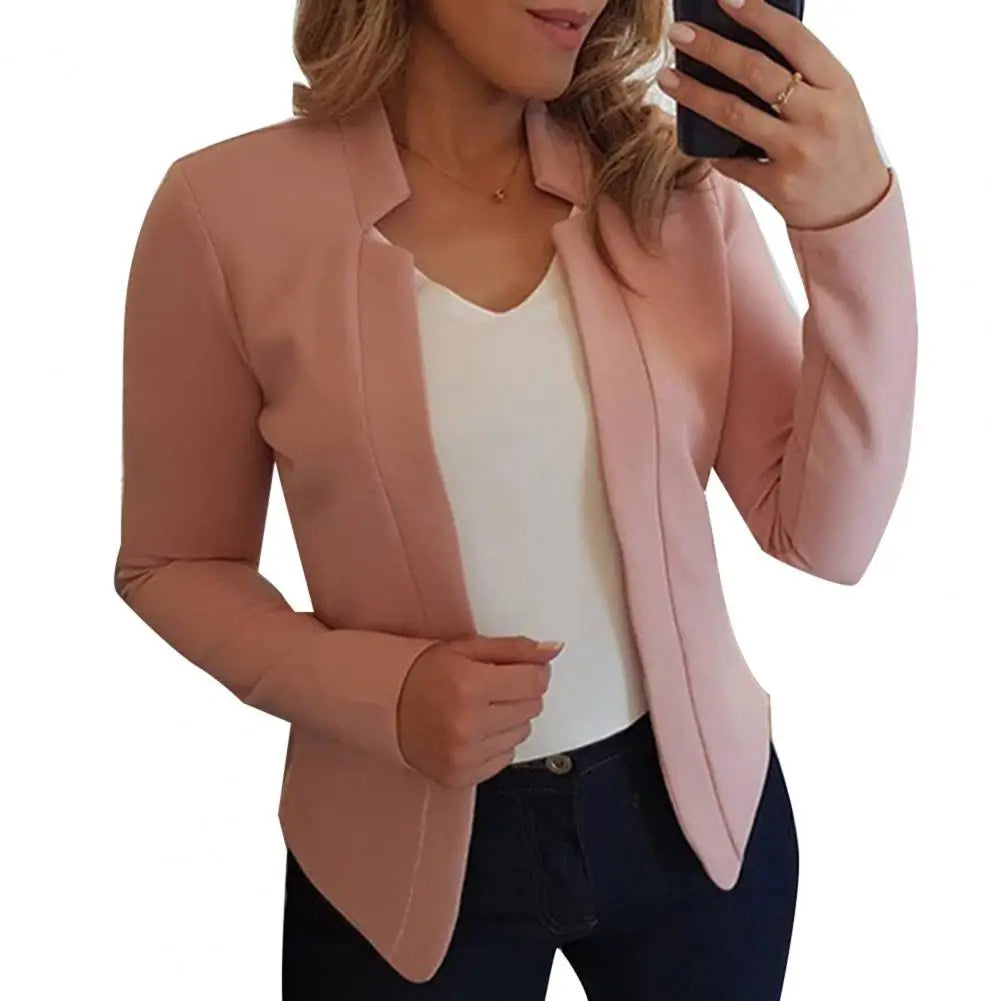 Office Lady Jacket Blazer Autumn Winter All-match Polyester Business Women Jacket Suit