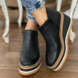 Shoes for Women wFashion Boots Zip Women's Round Head High Heels Autumn Winter Cowboy Wedge Shoes Ladies Botas De Mujer