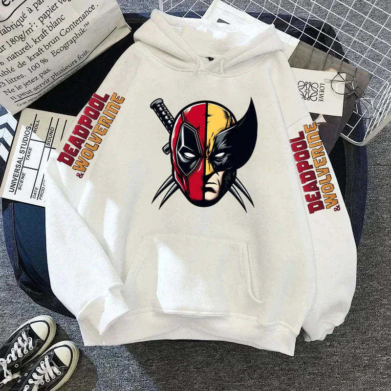 Deadpool & Wolverine Hoodie Woman Clothing Long Sleeve Hooded Shirt Y2k Woman Clothing Sweatshirts Casual Y2k Clothes Hoodies