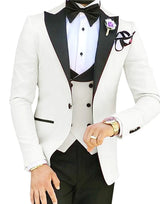 Men 3 Pieces Suits For Men Custom Made Groom Groomsmen Tuxedos Wedding Men Suit Terno Masculino(Jacket+Pant+Vest)