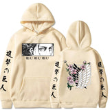 Hot Anime Attack On Titan Plus Size Hoodie Levi Graphic Hooded Women Clothes Autumn Warm Sweatshirt Harajuku Streetwear Tops