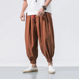 New Oversized Men Harem Pants Loose Chinese Style Cotton and Linen Sweatpants Joggers High Quality Casual Trousers Men