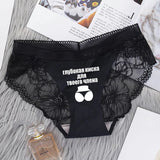 Sexy Lace Seamless Women Briefs Underwear with Russian words and cute emoji Printing Panties Asain Size Lanmaocat Wholesale