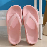 Rimocy Soft Sole EVA Women's Flip Flops Summer Beach Non-slip Cloud Slippers Women Thick Platform Clip Toe Bathroom Slides